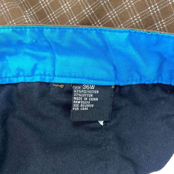 Vurt Chino Shorts Men's Size 36 Brown Check Flat Front High Rise Outdoor - Picture 7 of 10